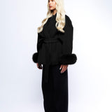 Abrigo con cinturón