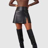 Bella Botas Negras por Encima de la Rodilla con Tacón Ancho