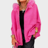 Miranda™ | Abrigo casual con capucha y cuello de pelo