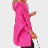 Miranda™ | Abrigo casual con capucha y cuello de pelo