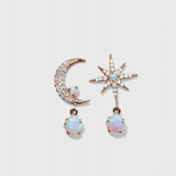 Pendientes de Luna y Estrella en Oro