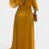 Odele Vestido Plisado Fluido con Espalda Abierta