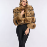 Abrigo corto de piel