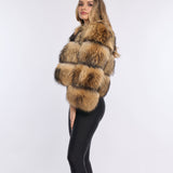 Abrigo corto de piel