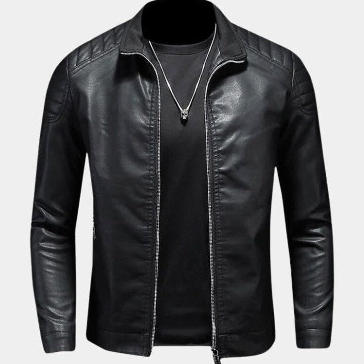 Luca™ | Chaqueta de Cuero con Cremalleras