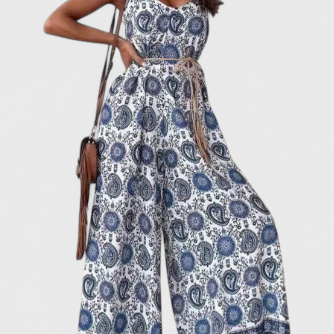 Gabriella Mono de Pierna Ancha con Estampado Audaz