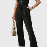 Marisela Mono Texturizado con Escote en V