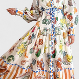 Natasha Vestido Midi Elegante Fit-and-Flare