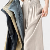 Ilyana Pantalones de Cintura Alta y Pierna Ancha