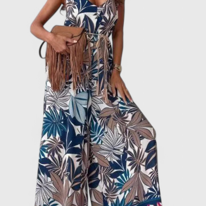 Gabriella Mono de Pierna Ancha con Estampado Audaz