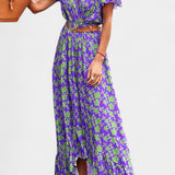 Kinslee Vestido Maxi de Estilo Swing con Escote en V