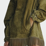 Carlota™ | Vestido de ante con flecos