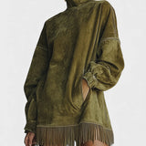 Carlota™ | Vestido de ante con flecos