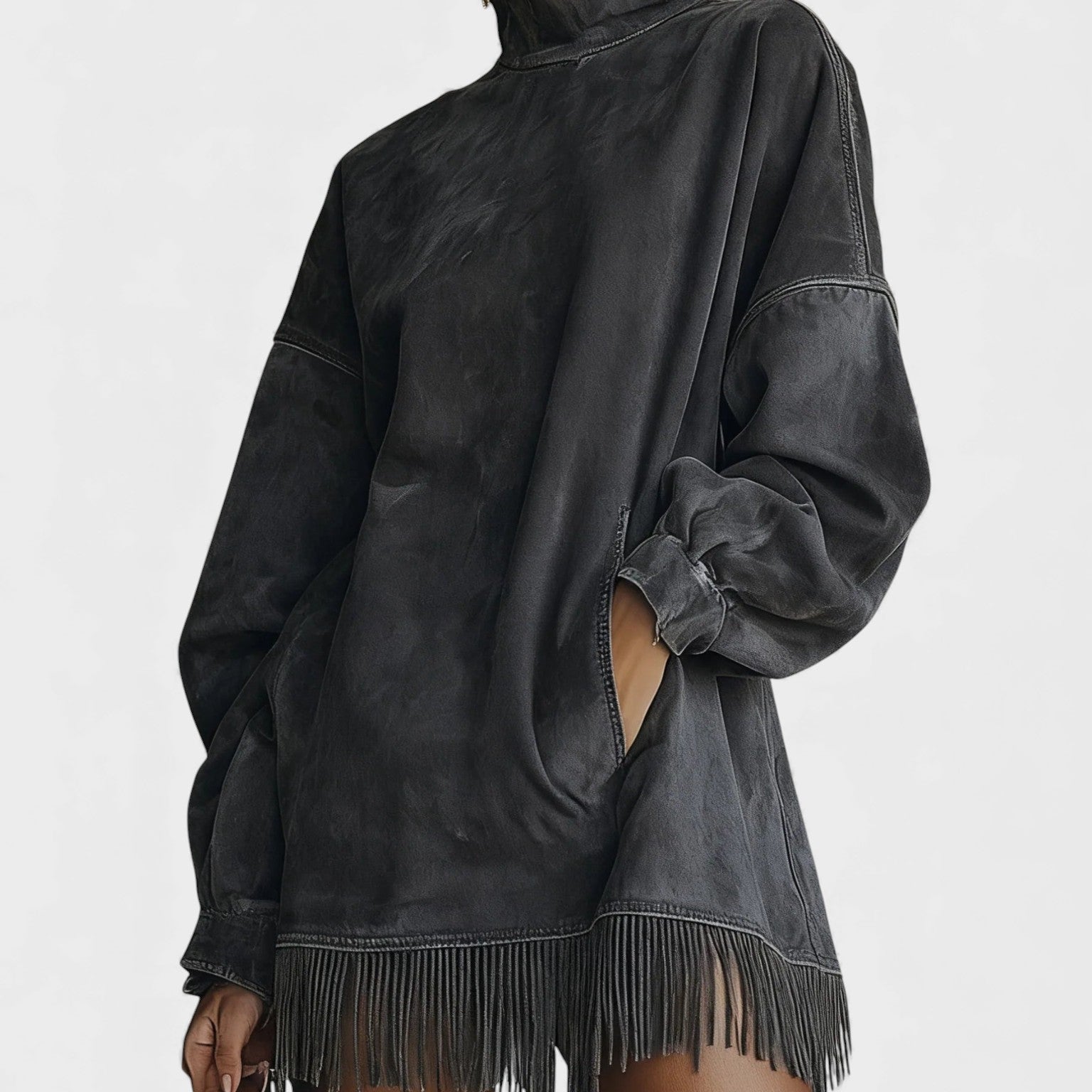 Carlota™ | Vestido de ante con flecos