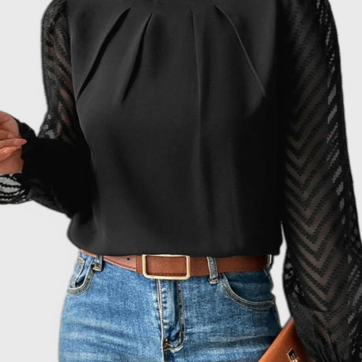 Helga Blusa de Manga Larga Náutica