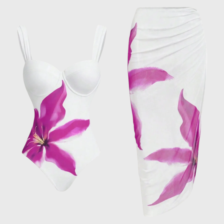 Sarah Conjunto de Baño de Dos Piezas Floral