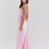 Emily Vestido Maxi Drapado Sin Tirantes