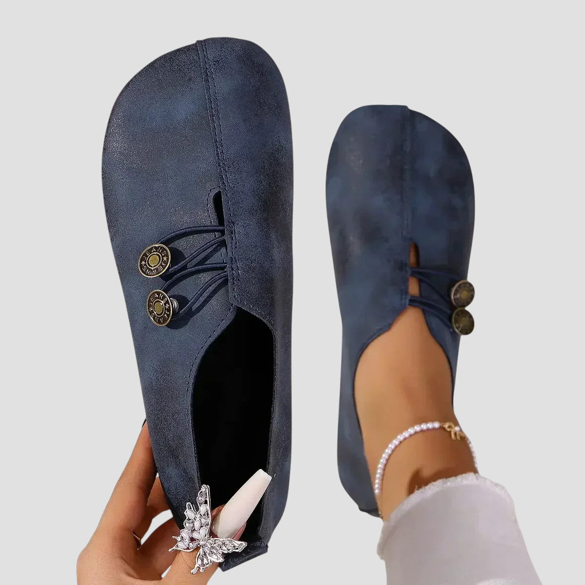 Lydia | Zapatillas ortopédicas de ante suave para mujer