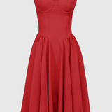 Felicity Vestido Midi Corsé Sin Mangas