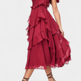 Natalie Vestido Midi Radiante con Caída Suave y Silueta Femenina