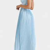 Seraphina Vestido Bustier Plisado Sin Tirantes