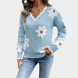 Thea™ | Jersey de mujer con flores blancas