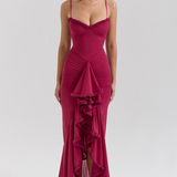 Roxanne Vestido de tirantes sin mangas con volantes