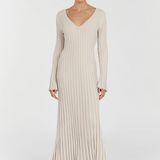 Gloria Vestido de Punto Acanalado con Cinturón