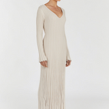 Gloria Vestido de Punto Acanalado con Cinturón