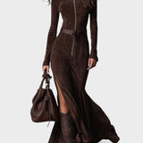 Julia™ | Vestido largo elegante de piel sintética