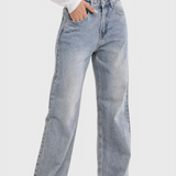 Roxy Jeans Vintage Desgastados de Cintura Alta