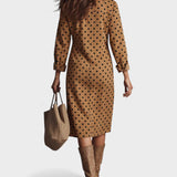 Irene™ | Vestido midi camisero de ante elegante