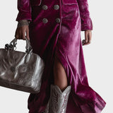 Vera™ | Vestido Blazer Maxi de Terciopelo