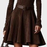 Paula™ | Vestido mini de gamuza vintage