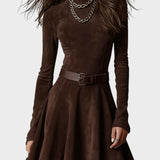 Paula™ | Vestido mini de gamuza vintage