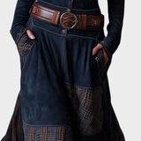 Marina™ | Vestido maxi de ante con cinturón