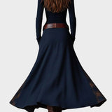 Marina™ | Vestido maxi de ante con cinturón