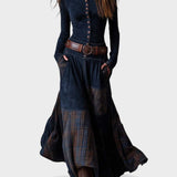 Marina™ | Vestido maxi de ante con cinturón