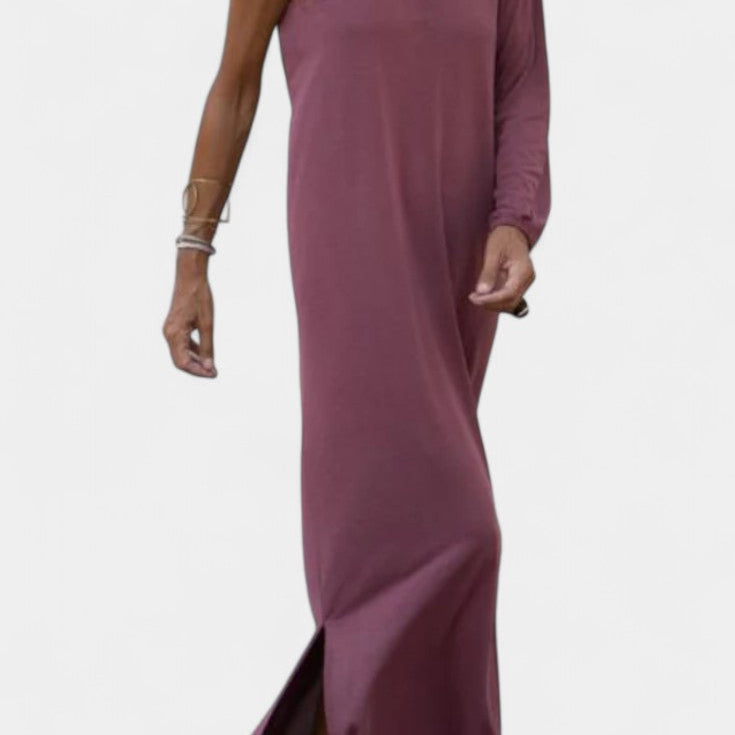 Maddie Vestido Midi Elegante de Un Hombro