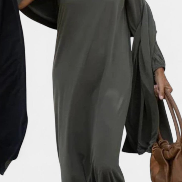 Maddie Vestido Midi Elegante de Un Hombro