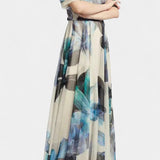 Sanaa Vestido Asimétrico de Un Hombro con Estampado Floral Abstracto