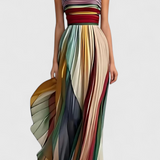 Leticia Vestido Largo con Caída Suave y Estilo Natural