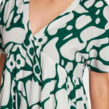 Nélida Vestido Fluido Estampado con Escote en V