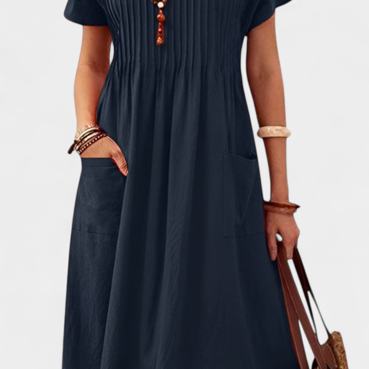 Lottie Vestido de Longitud Media con Bolsillos