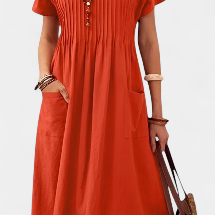 Lottie Vestido de Longitud Media con Bolsillos