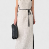 Samanta Vestido Sin Mangas con Contraste de Color