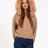 Abrigo de lana con capucha