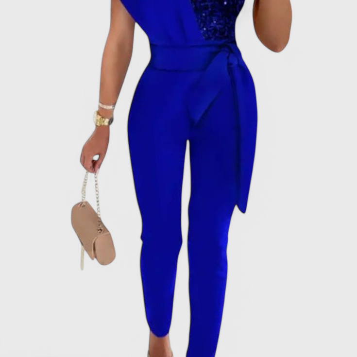 Layla Mono de Lentejuelas de Un Solo Hombro