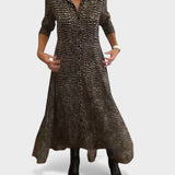 Julia™ | Vestido maxi de camisa fluido