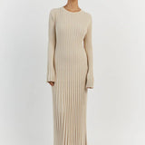 Gloria Vestido de Punto Acanalado con Cinturón